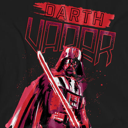 Black - Side - Star Wars Unisex Adult Darth Vader Painted T-Shirt