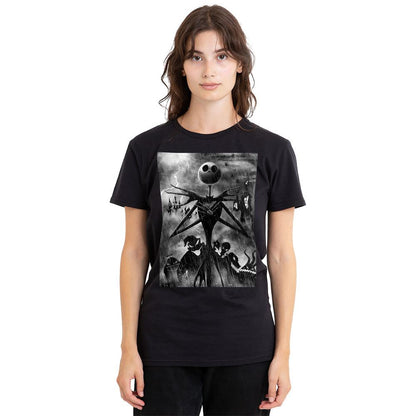 Black - Lifestyle - The Nightmare Before Christmas Unisex Adult Jack Skellington Rain T-Shirt