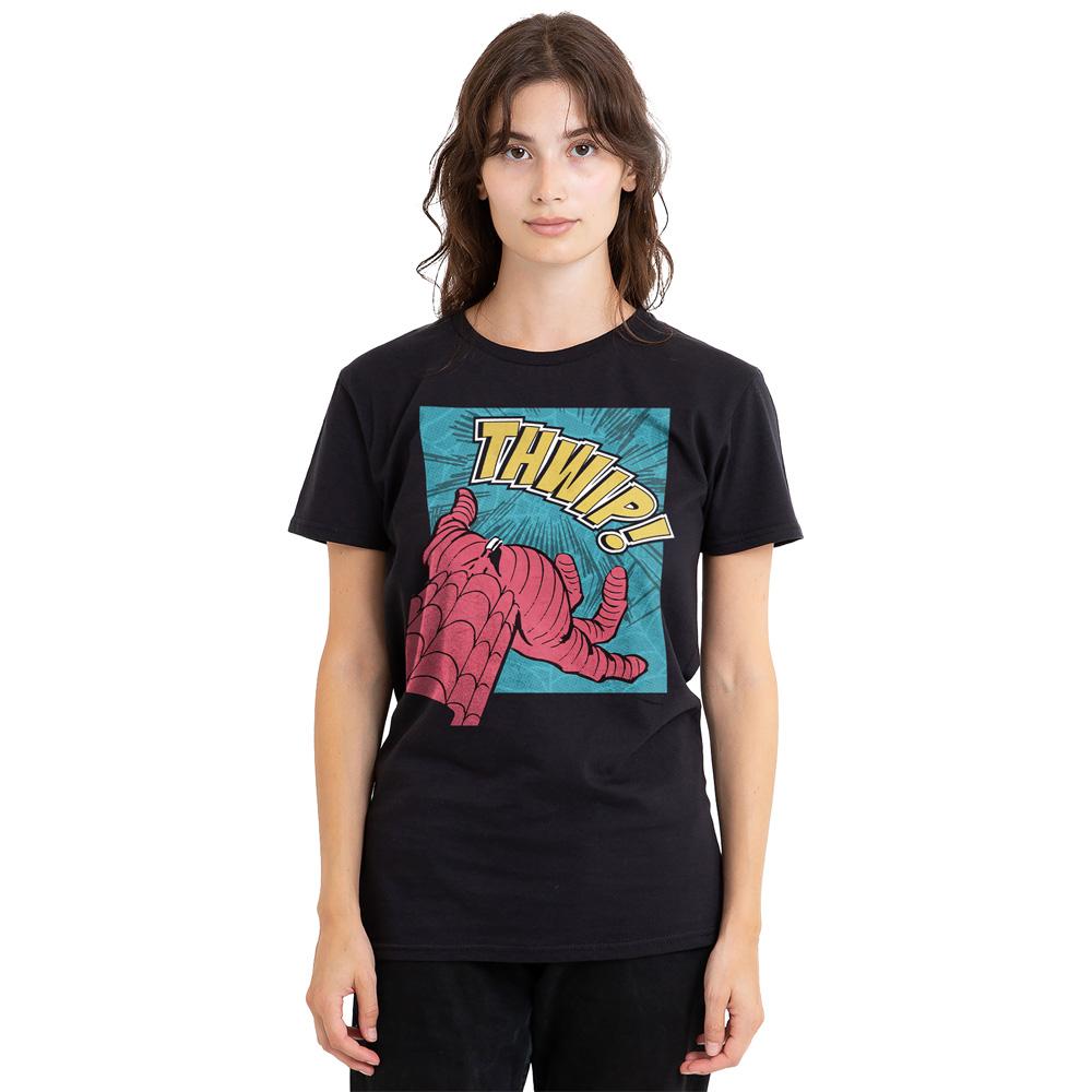 Black - Side - Spider-Man Unisex Adult Thwip T-Shirt