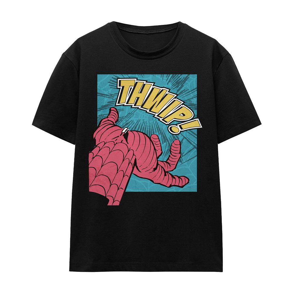 Black - Front - Spider-Man Unisex Adult Thwip T-Shirt