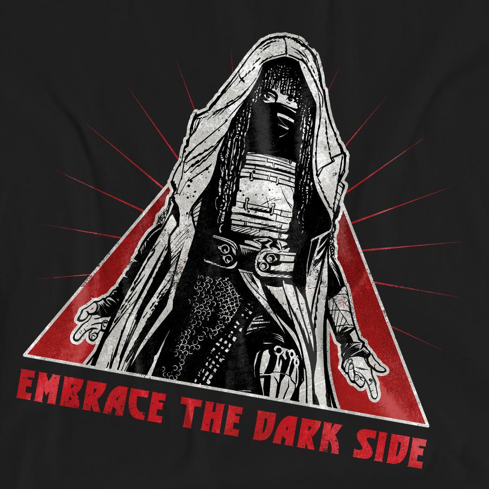 Black - Pack Shot - Star Wars: The Acolyte Unisex Adult Embrace The Dark Side Of The Force T-Shirt