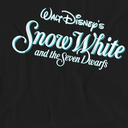Black - Pack Shot - Snow White And The Seven Dwarfs Unisex Adult Logo T-Shirt