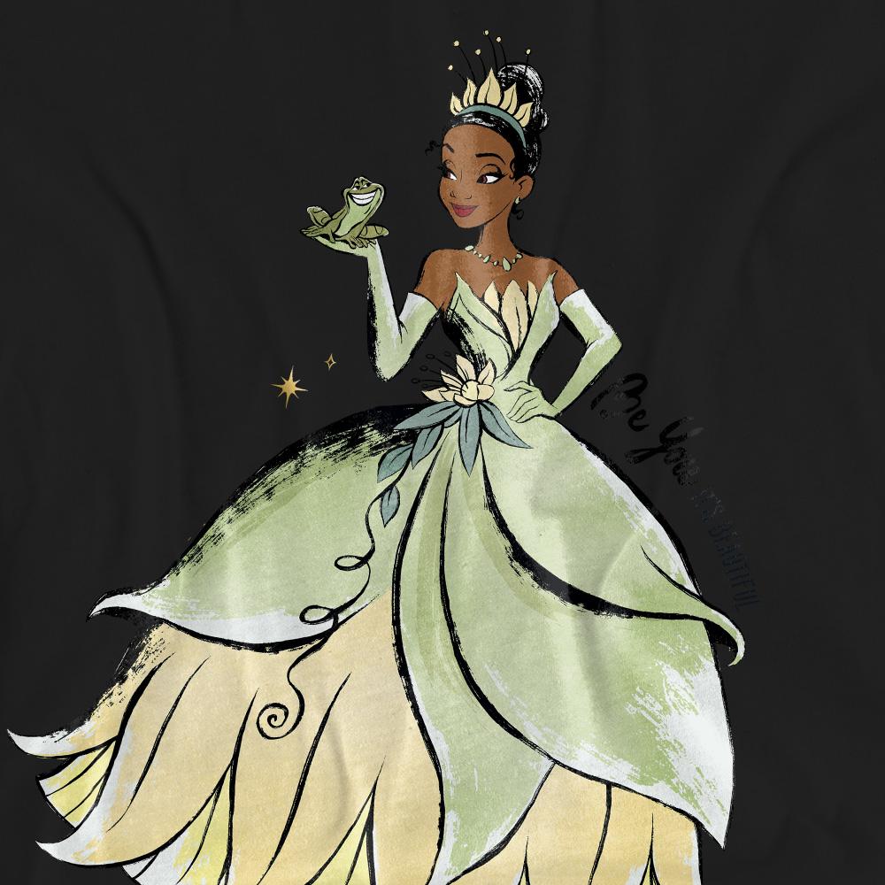 Black - Pack Shot - The Princess and the Frog Unisex Adult Be You, It´s Beautiful Tiana T-Shirt