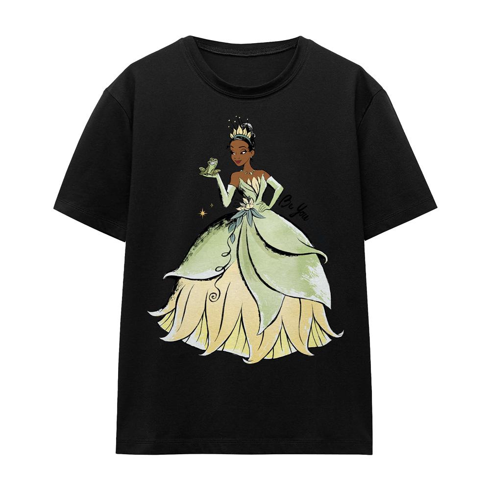 Black - Front - The Princess and the Frog Unisex Adult Be You, It´s Beautiful Tiana T-Shirt