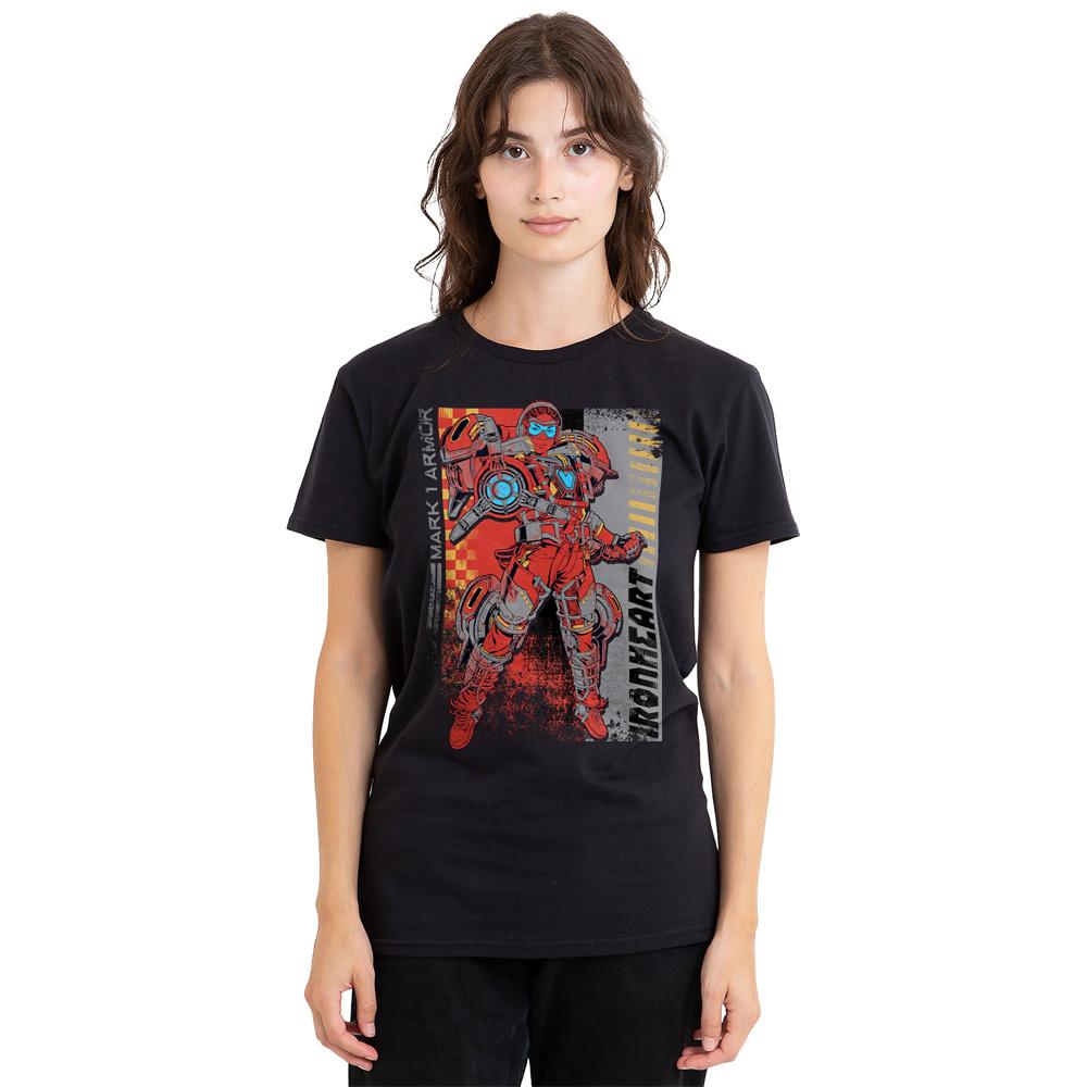 Black - Side - Black Panther: Wakanda Forever Unisex Adult Ironheart Mark 1 Armor T-Shirt