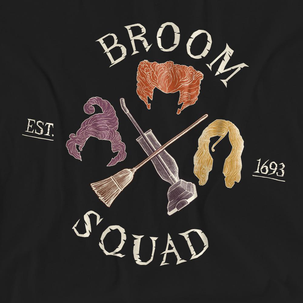 Black - Pack Shot - Hocus Pocus Unisex Adult Broom Squad Sanderson Sisters T-Shirt