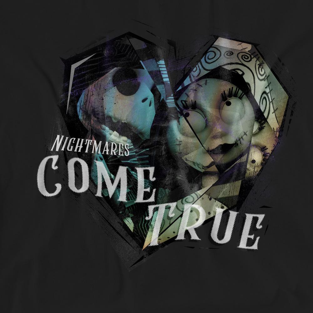 Black - Pack Shot - The Nightmare Before Christmas Unisex Adult Nightmares Come True T-Shirt