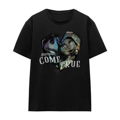 Black - Front - The Nightmare Before Christmas Unisex Adult Nightmares Come True T-Shirt