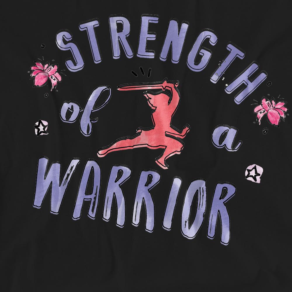 Black - Pack Shot - Mulan Unisex Adult Strength Of A Warrior T-Shirt