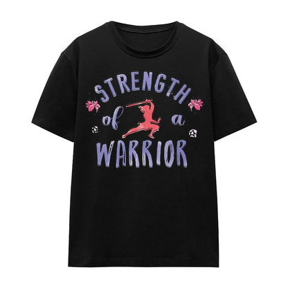 Black - Front - Mulan Unisex Adult Strength Of A Warrior T-Shirt