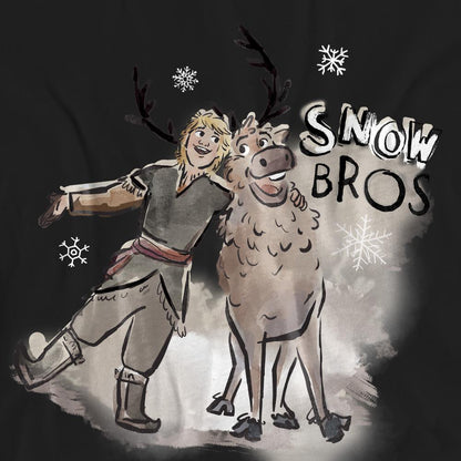 Black - Pack Shot - Frozen Unisex Adult Snow Bros Kristoff Sven T-Shirt
