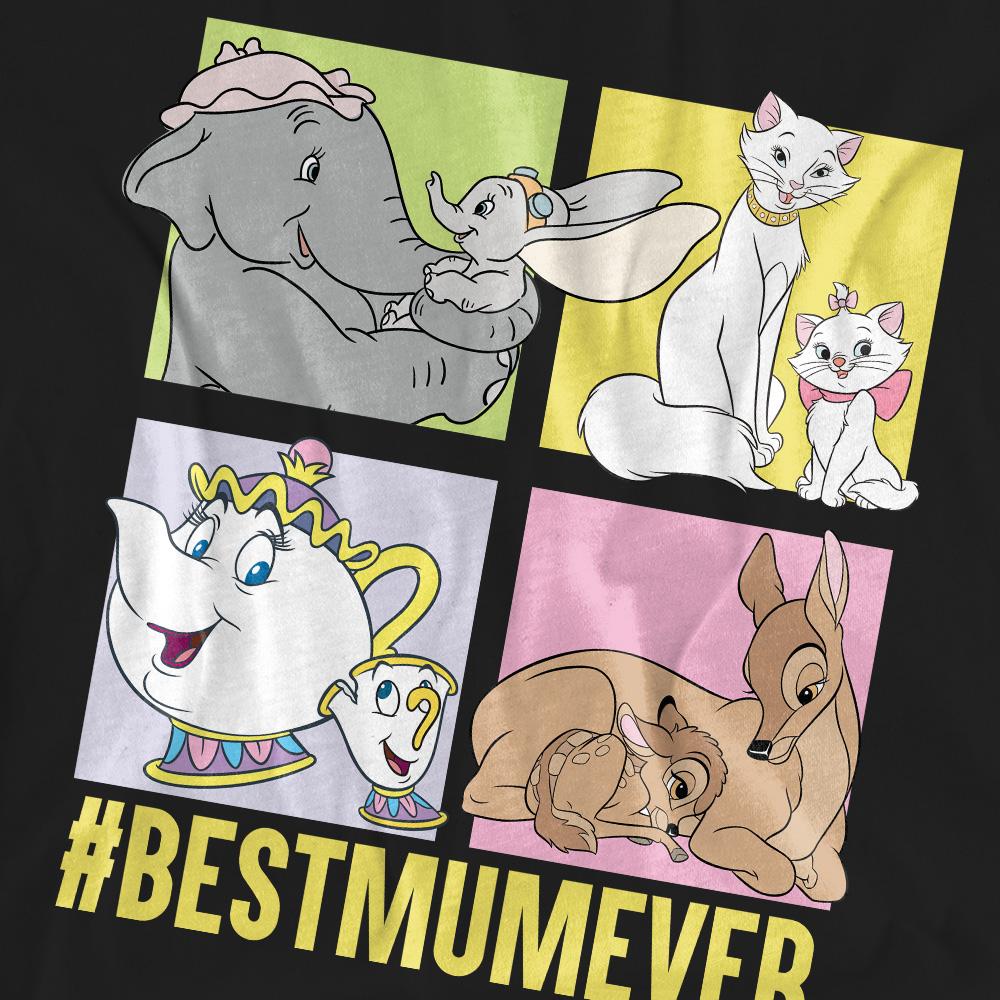 Black - Pack Shot - The Aristocats Unisex Adult Bestmumever Dumbo & Bambi Mothers Day T-Shirt