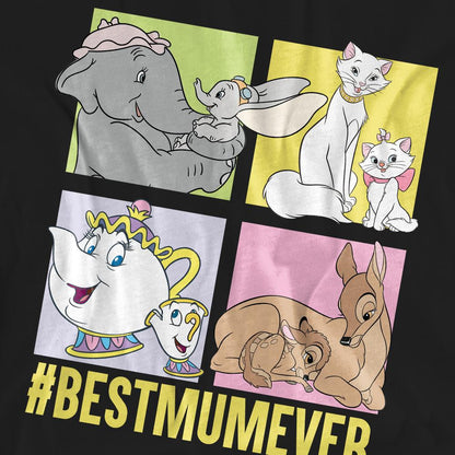 Black - Pack Shot - The Aristocats Unisex Adult Bestmumever Dumbo & Bambi Mothers Day T-Shirt