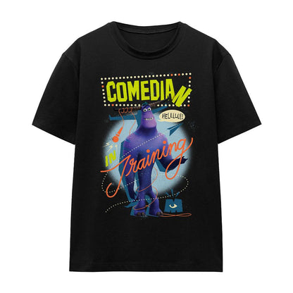 Black - Front - Monsters at Work Unisex Adult Comedian In Training Tylor T-Shirt