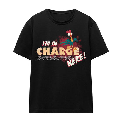 Black - Front - Moana Unisex Adult I´m In Charge T-Shirt