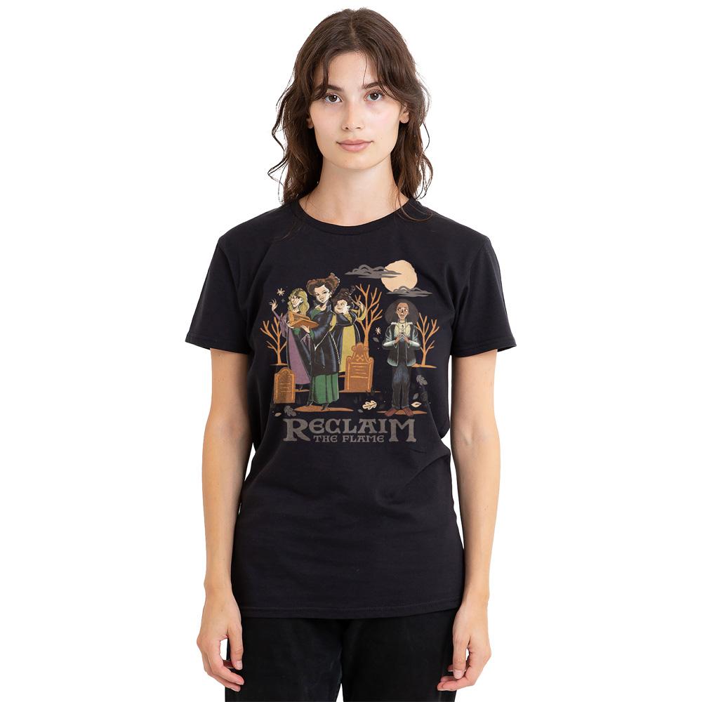 Black - Lifestyle - Hocus Pocus 2 Unisex Adult Reclaim The Flame Sanderson Sisters T-Shirt