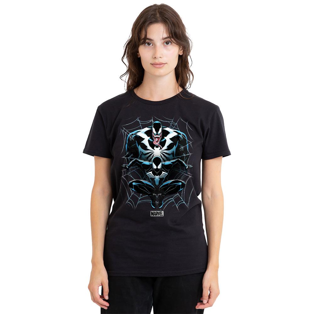 Black - Side - Spider-Man 2 Unisex Adult Gamerverse Shadow Venom T-Shirt