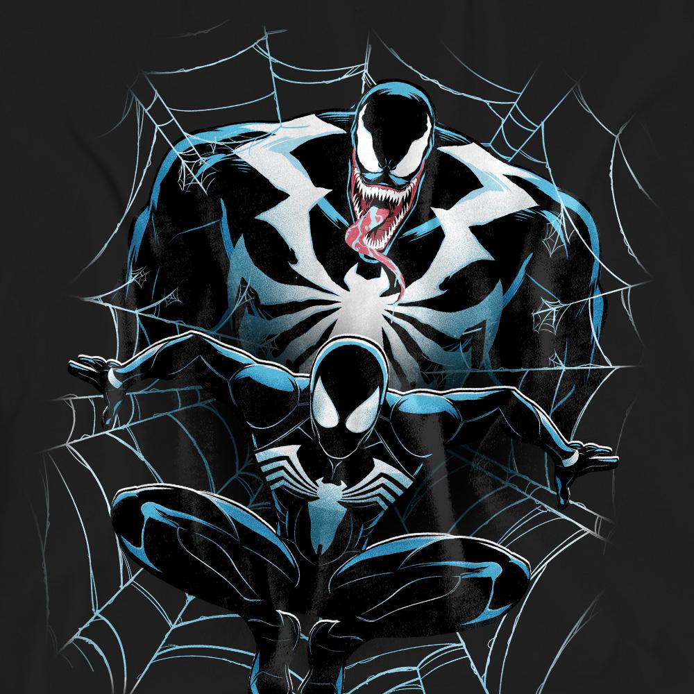 Black - Pack Shot - Spider-Man 2 Unisex Adult Gamerverse Shadow Venom T-Shirt