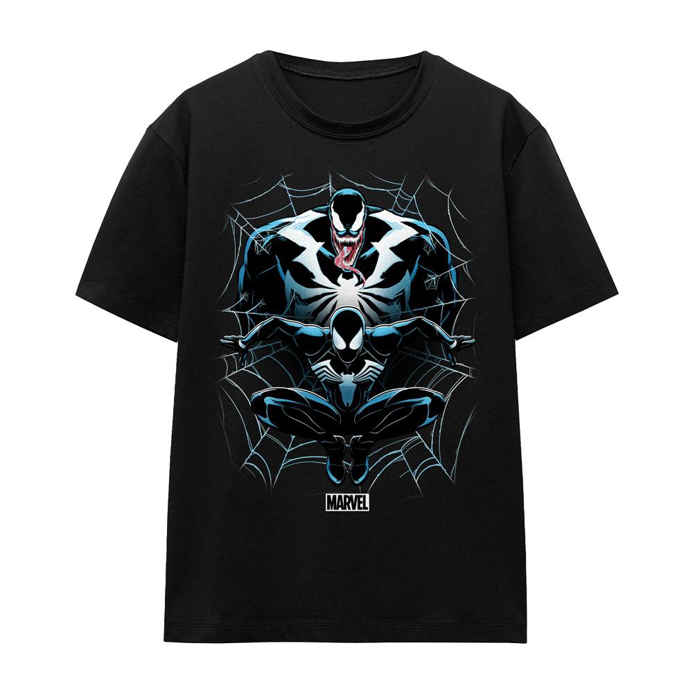 Black - Front - Spider-Man 2 Unisex Adult Gamerverse Shadow Venom T-Shirt