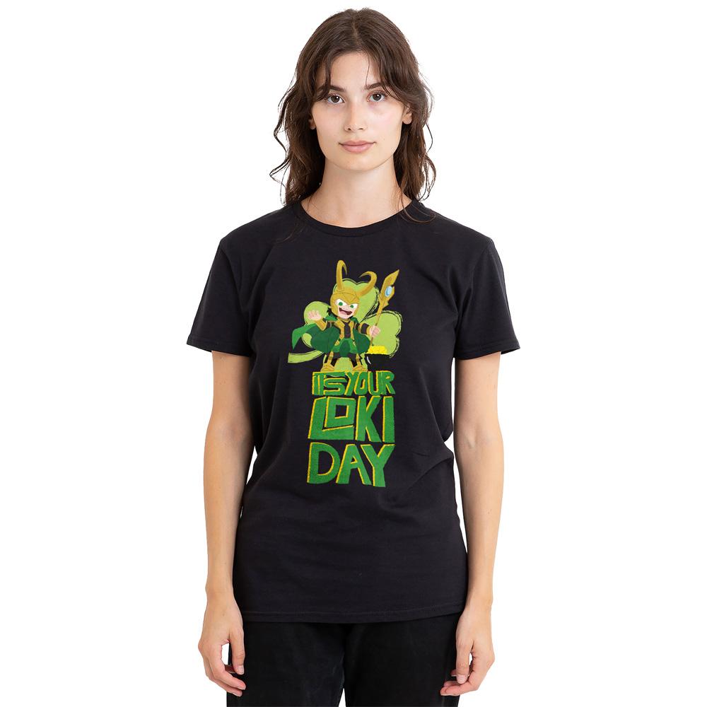 Black - Side - Loki Unisex Adult Loki Day St Patricks Day T-Shirt