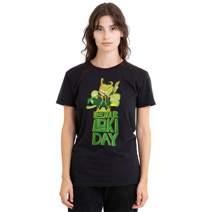 Black - Side - Loki Unisex Adult Loki Day St Patricks Day T-Shirt