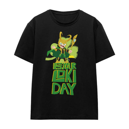 Black - Front - Loki Unisex Adult Loki Day St Patricks Day T-Shirt
