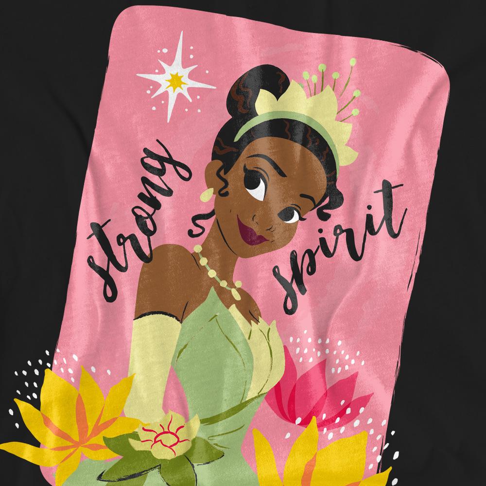 Black - Pack Shot - The Princess and the Frog Unisex Adult Strong Spirit Tiana T-Shirt