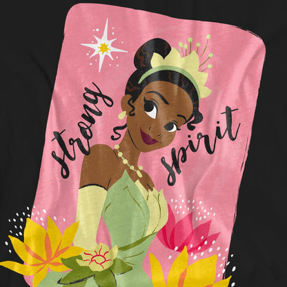 Black - Pack Shot - The Princess and the Frog Unisex Adult Strong Spirit Tiana T-Shirt