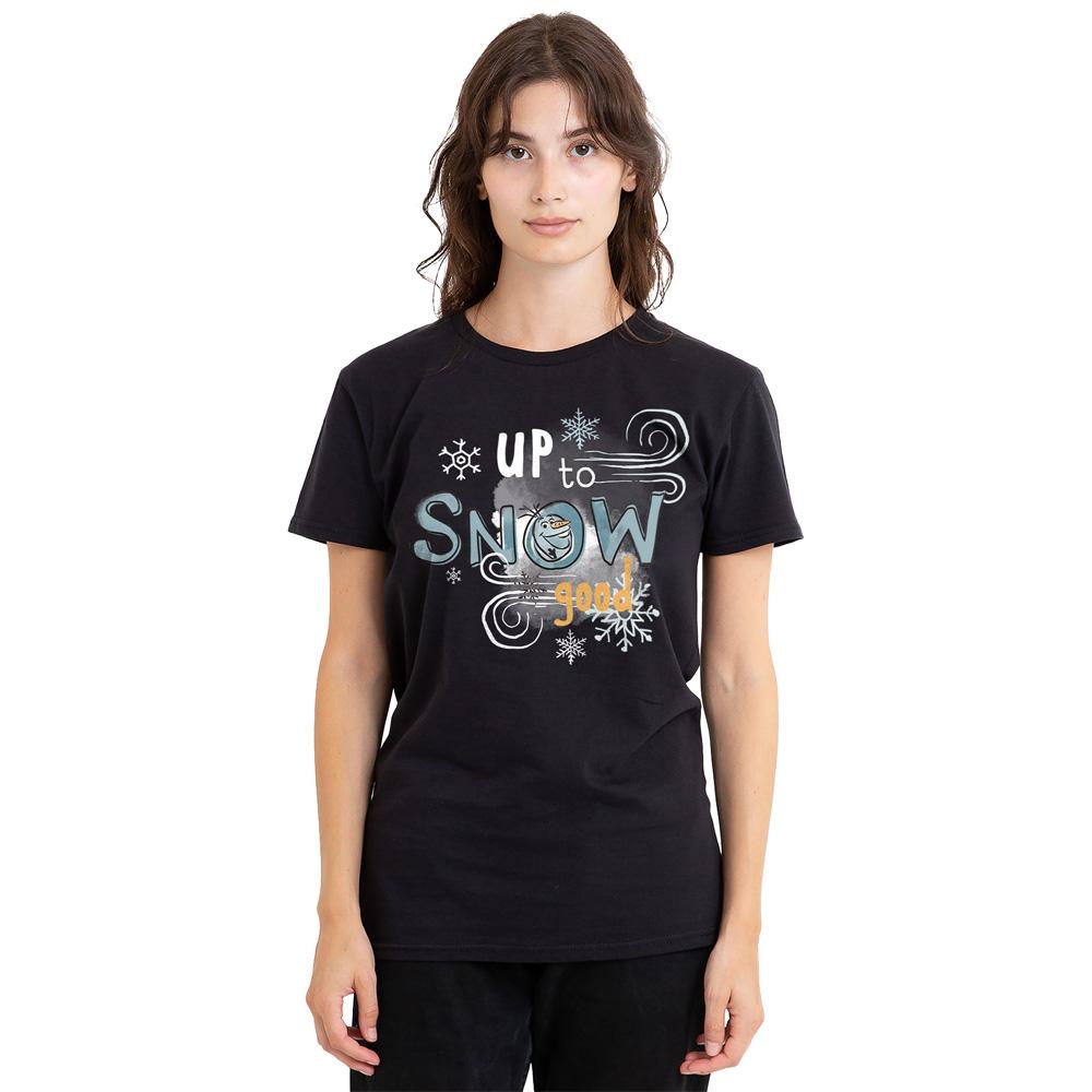 Black - Side - Frozen Unisex Adult Up To Snow Good Olaf T-Shirt