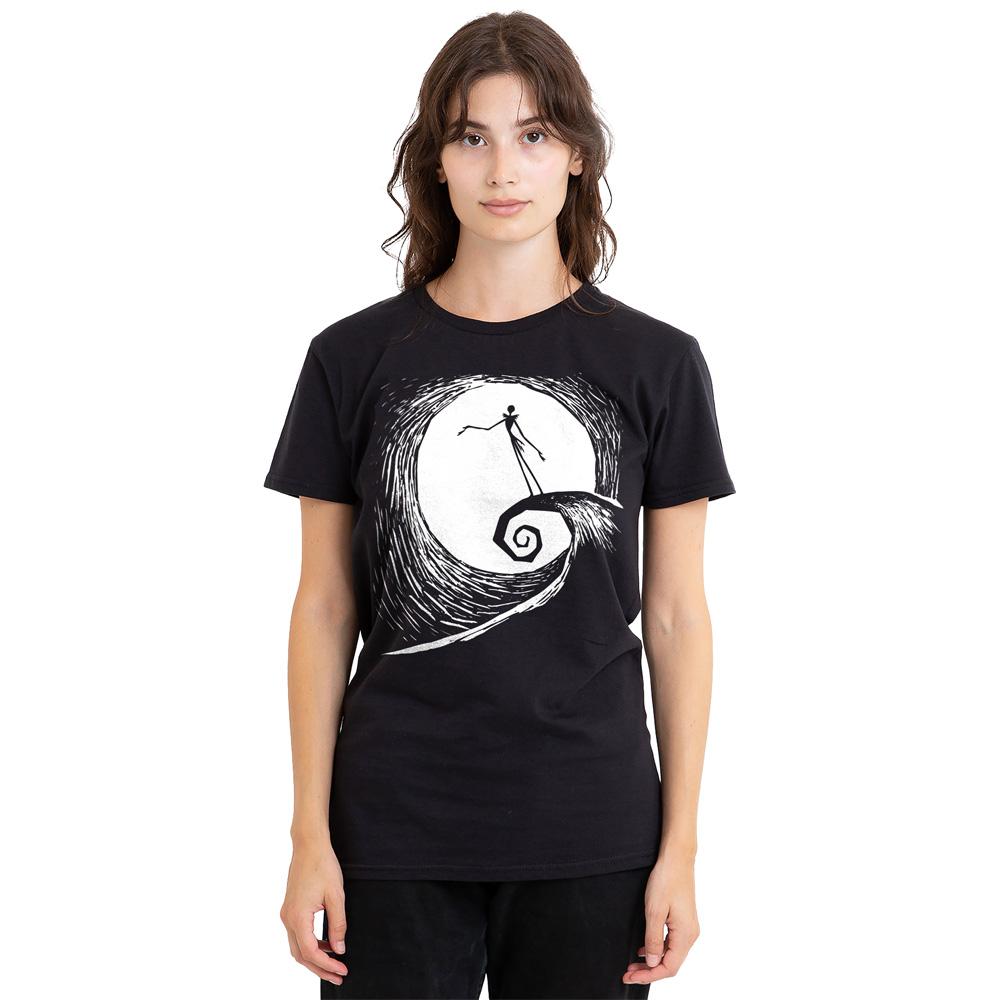 Black - Side - The Nightmare Before Christmas Unisex Adult Jack Moon Silhouette T-Shirt
