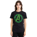 Black - Side - Avengers Unisex Adult Logo Shamrock St Patricks Day T-Shirt