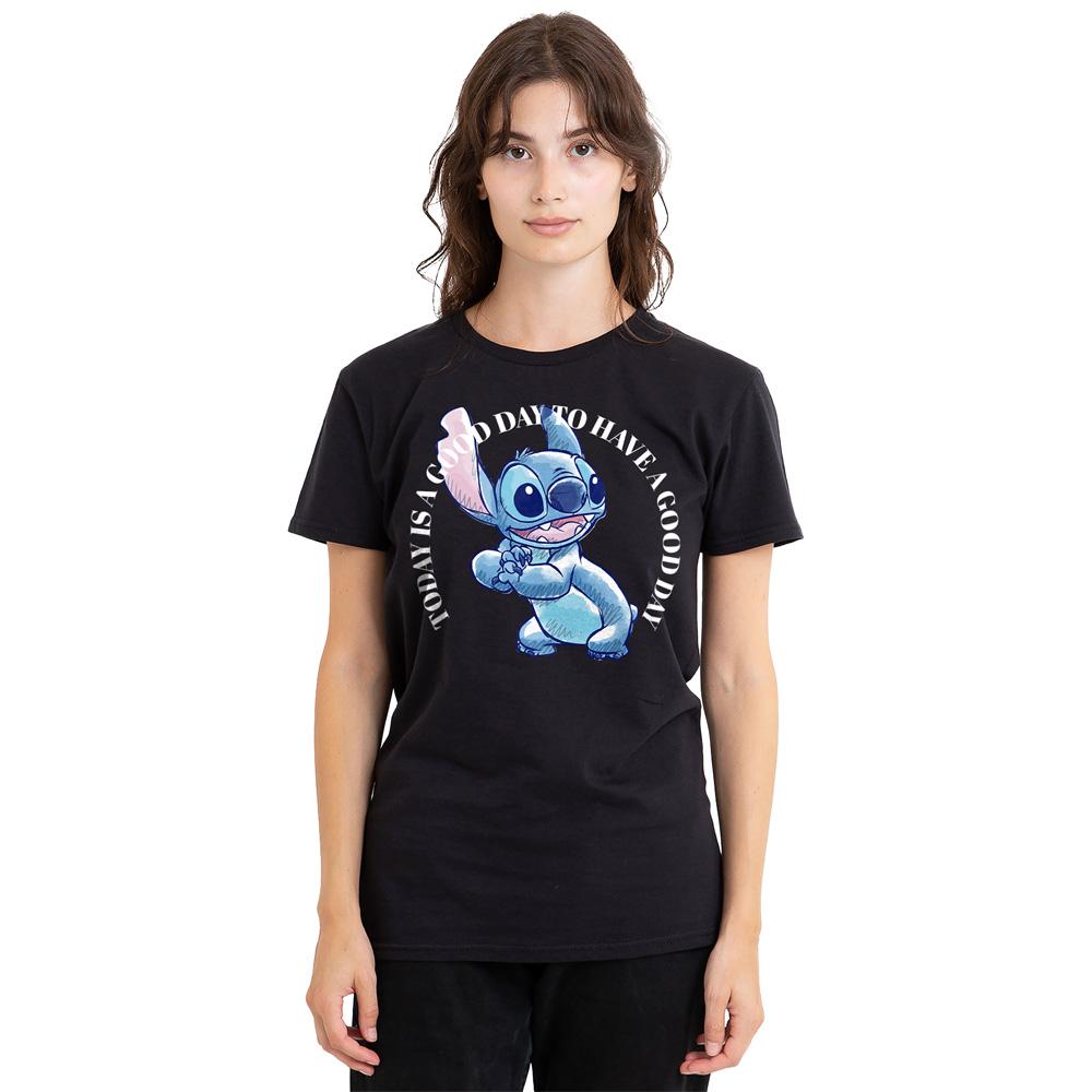 Black - Side - Lilo & Stitch Unisex Adult Good Day T-Shirt