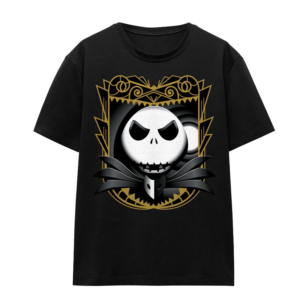 Black - Front - The Nightmare Before Christmas Unisex Adult Jack Skellington Shaded T-Shirt