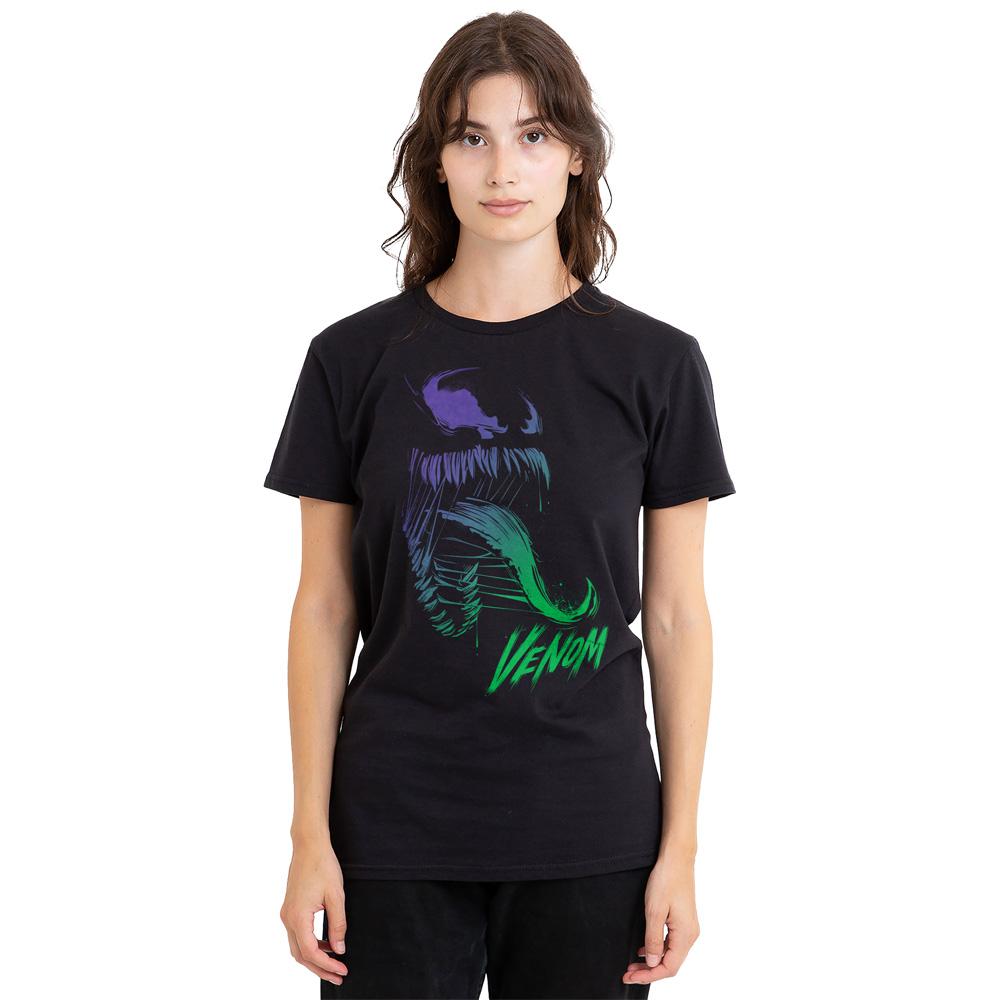 Black - Side - Spider-Man 2 Unisex Adult Gamerverse Venom Gradient T-Shirt