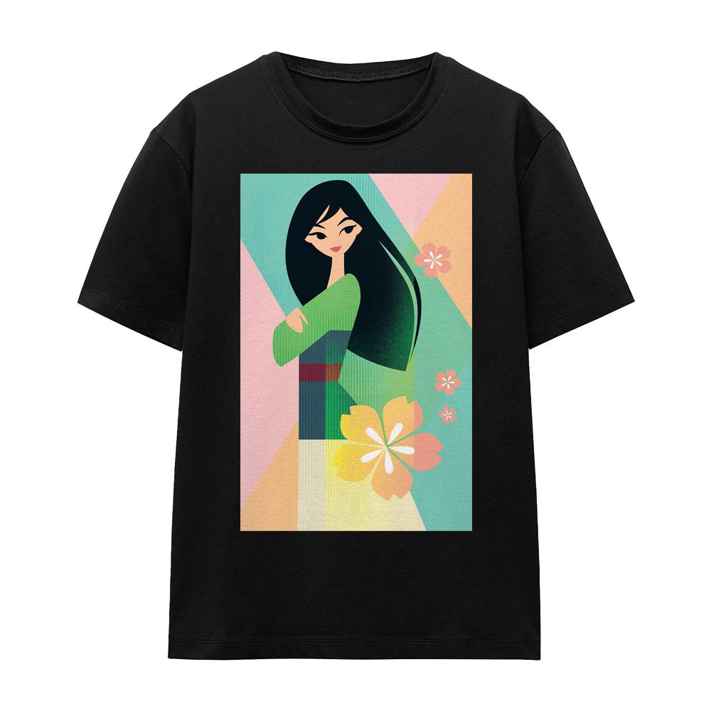 Black - Front - Mulan Unisex Adult Sketch T-Shirt