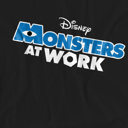 Black - Pack Shot - Monsters at Work Unisex Adult Dark Logo T-Shirt