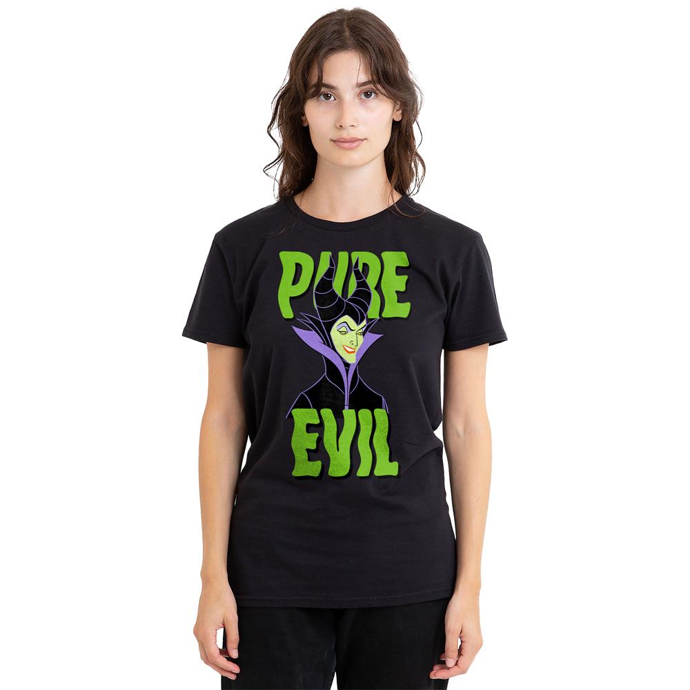 Black - Side - Disney Villains Unisex Adult Pure Evil T-Shirt