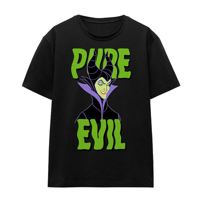 Black - Front - Disney Villains Unisex Adult Pure Evil T-Shirt