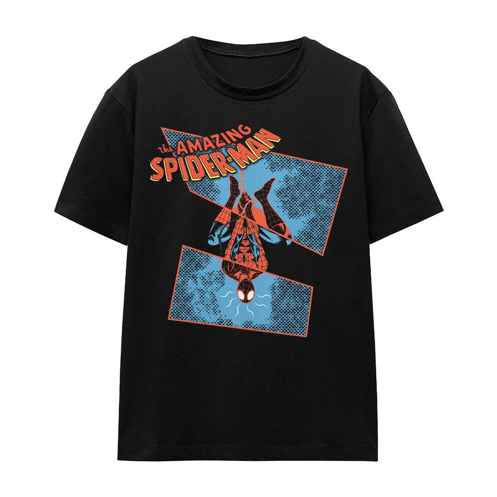 Black - Front - Spider-Man Unisex Adult Spidey Senses Tingling T-Shirt