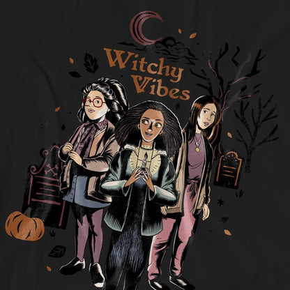 Black - Pack Shot - Hocus Pocus 2 Unisex Adult Witchy Vibes Becca Izzy Cassie T-Shirt