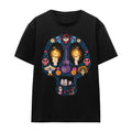 Black - Front - Coco Unisex Adult Day Of The Dead Ernesto Miguel Hector Skull T-Shirt