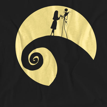 Black - Pack Shot - The Nightmare Before Christmas Unisex Adult Jack Sally Circle T-Shirt