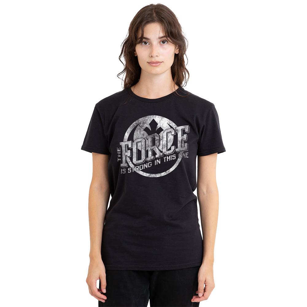 Black - Side - Star Wars Unisex Adult The Force Is Strong T-Shirt