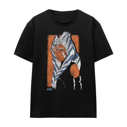 Black - Front - Ahsoka Unisex Adult Sketch T-Shirt
