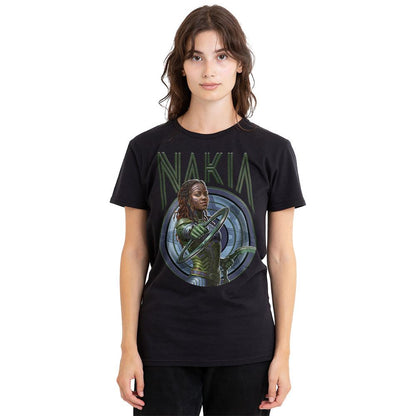 Black - Side - Black Panther: Wakanda Forever Unisex Adult Nakia T-Shirt