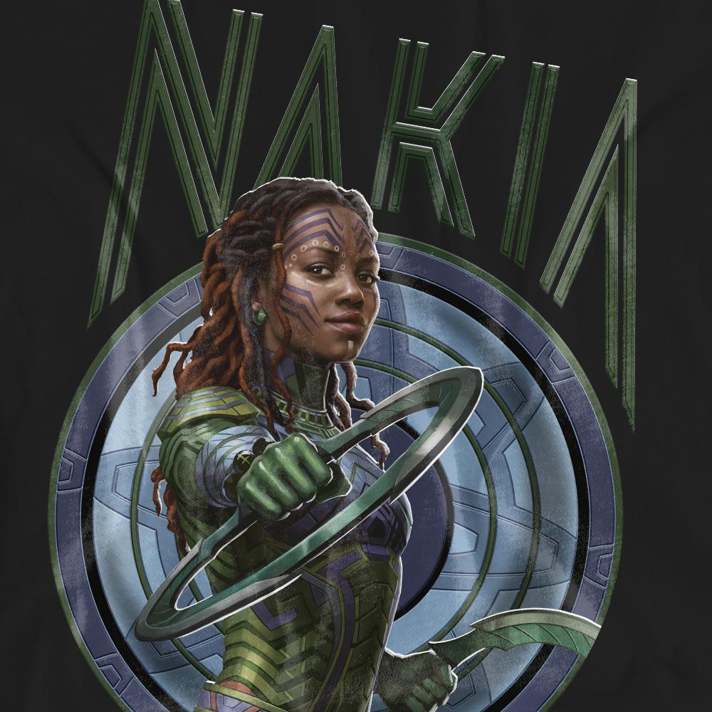 Black - Pack Shot - Black Panther: Wakanda Forever Unisex Adult Nakia T-Shirt