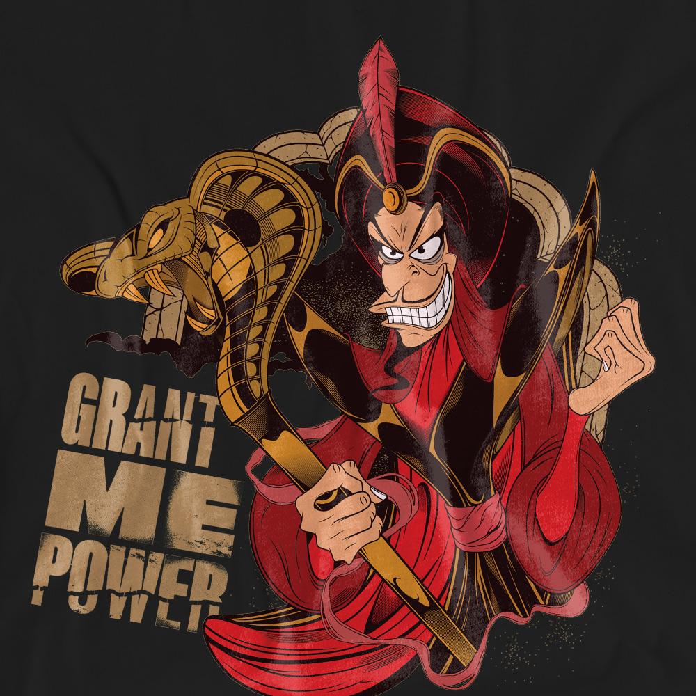 Black - Pack Shot - Disney Villains Unisex Adult Grant Me Power Jafar T-Shirt