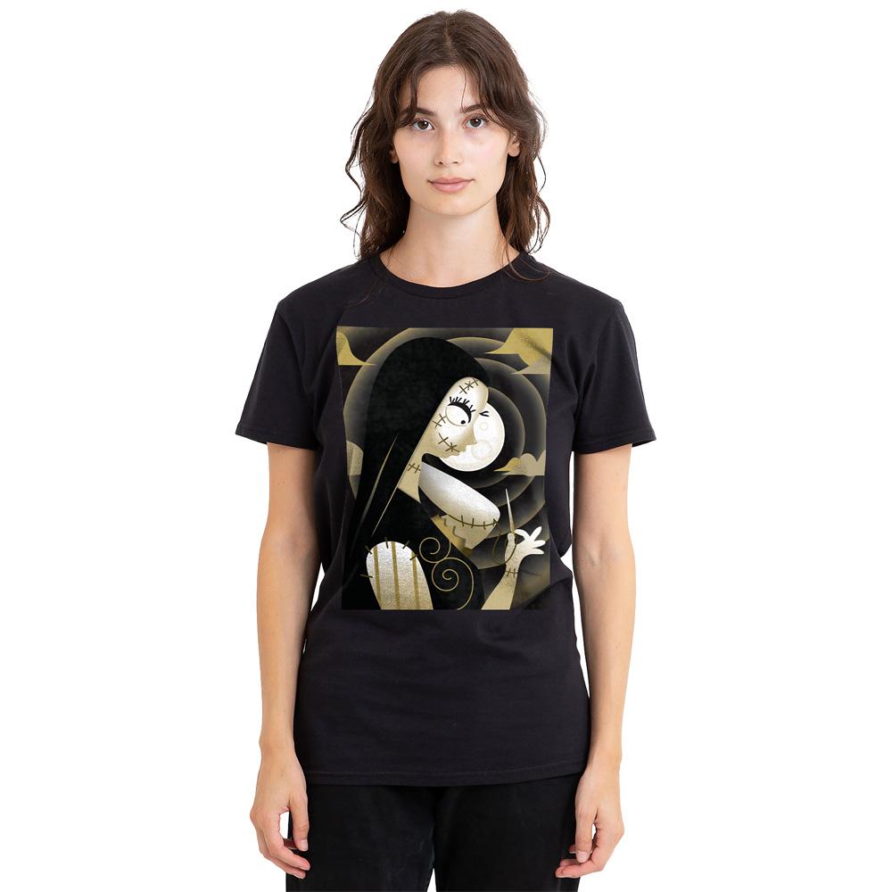 Black - Side - The Nightmare Before Christmas Unisex Adult Sally Shaded T-Shirt