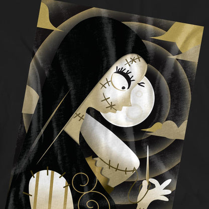 Black - Pack Shot - The Nightmare Before Christmas Unisex Adult Sally Shaded T-Shirt