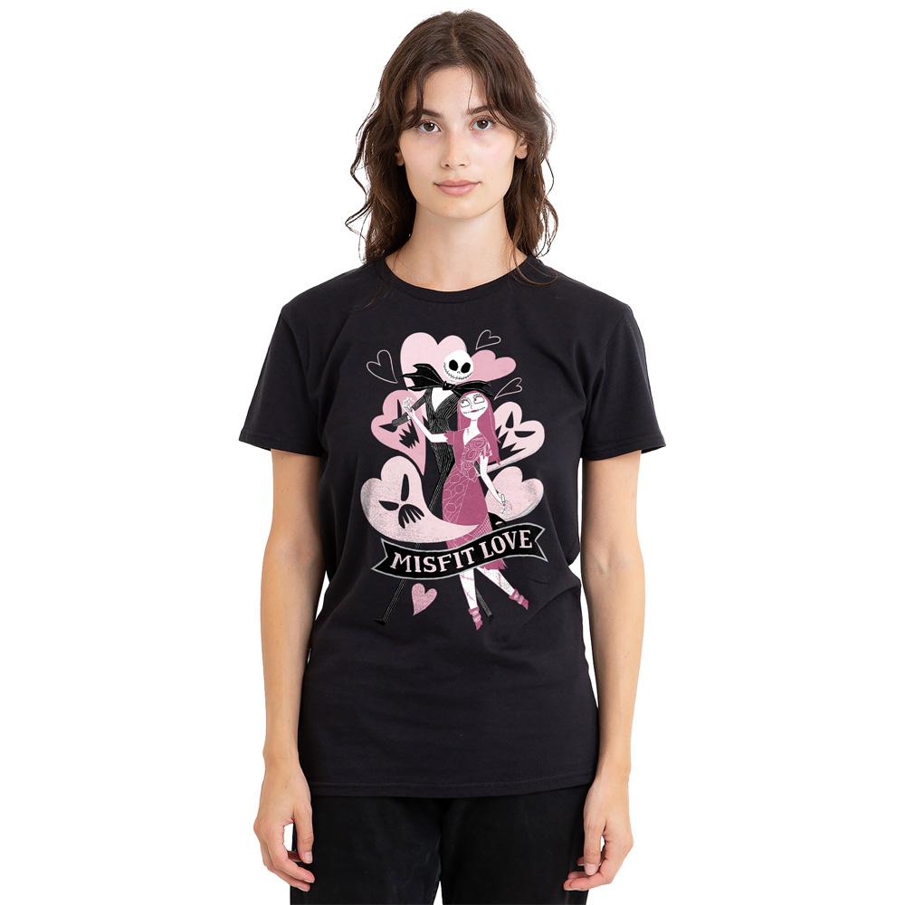 Black - Side - The Nightmare Before Christmas Unisex Adult Misfit Love Valentine`s Day T-Shirt